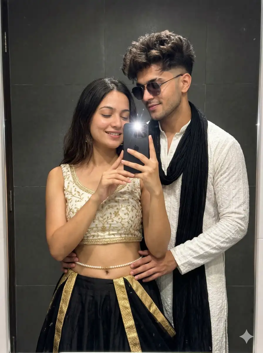 AI photo editing prompt showing cinematic portrait effect created using Gemini or ChatGPT prompt