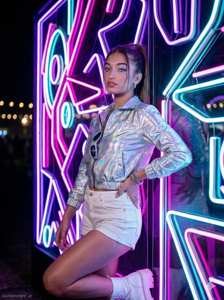 Coachella Festival Girls Photo Prompts 2026 for Gemini AI with boho desert aesthetic and golden hour lighting