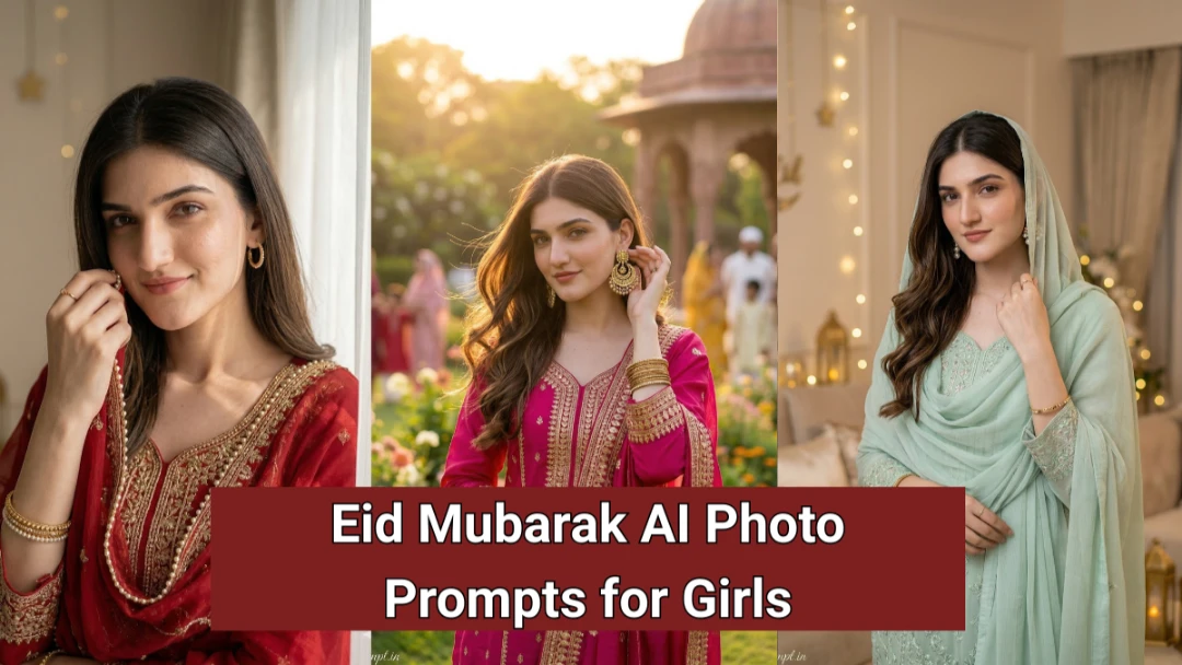 Eid Mubarak AI Photo Prompts for Girls