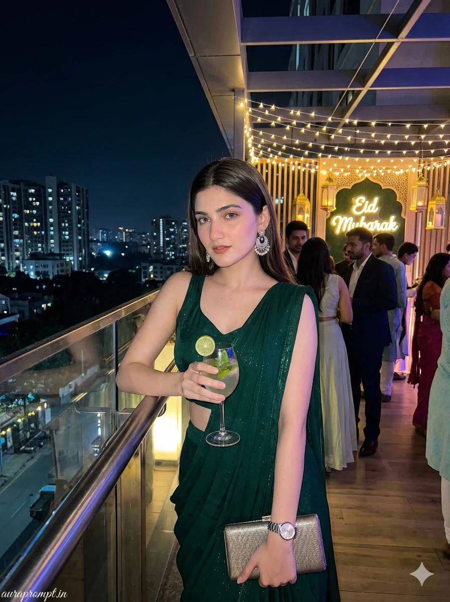 Modern Terrace Night Eid Party Prompt