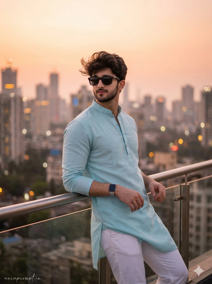 Modern Rooftop Eid Vibes Portrait