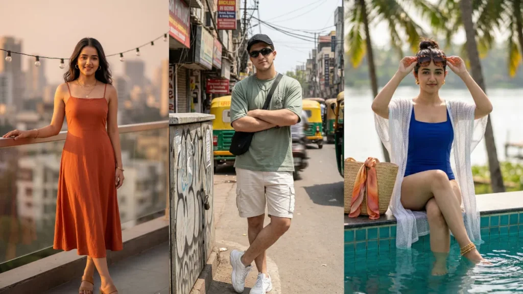 Google Gemini prompts for summer outfit photos by auraprompt.in