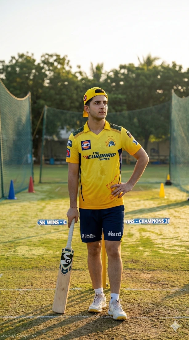 IPL CSK prompts for Gemini AI 2026 ultra realistic Chennai Super Kings photo editing