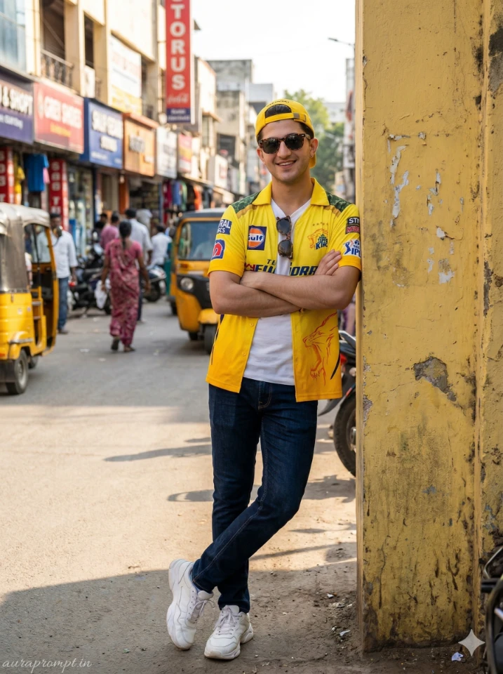 IPL CSK prompts for Gemini AI 2026 ultra realistic Chennai Super Kings photo editing