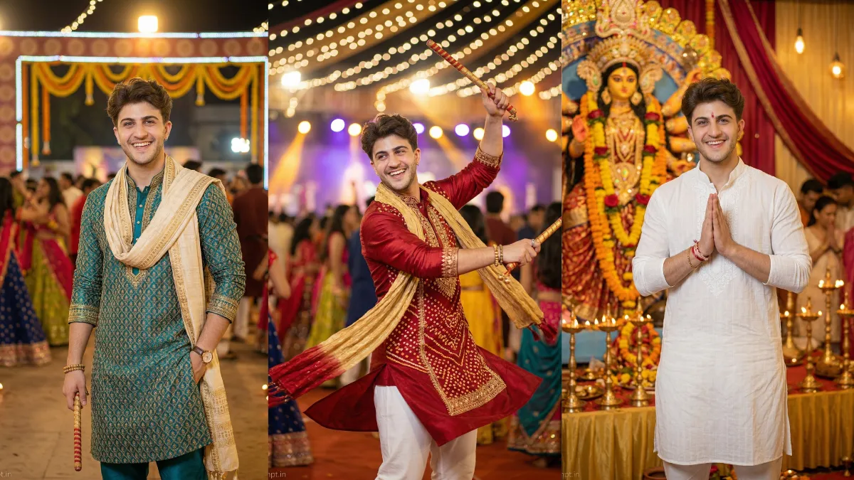 Navratri AI Image Prompts for Boys