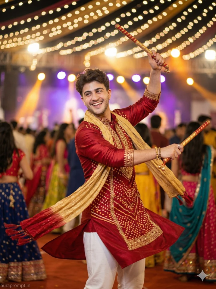 Navratri AI Image Prompts for Boys