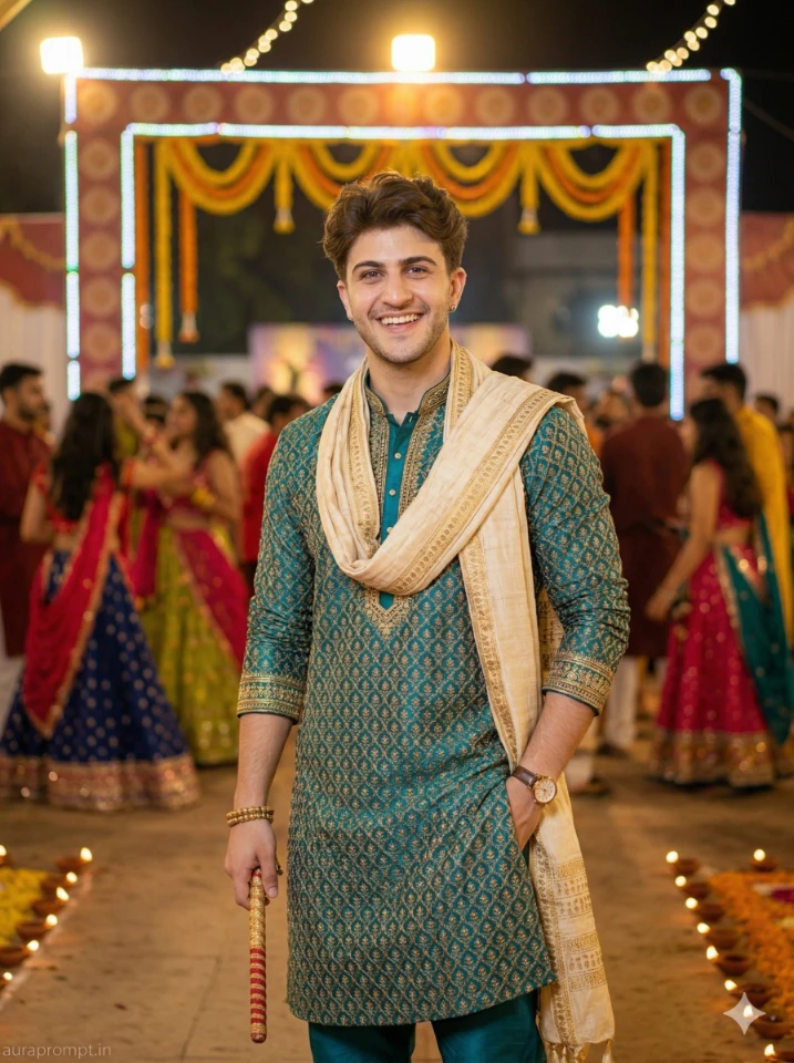 Navratri AI Image Prompts for Boys