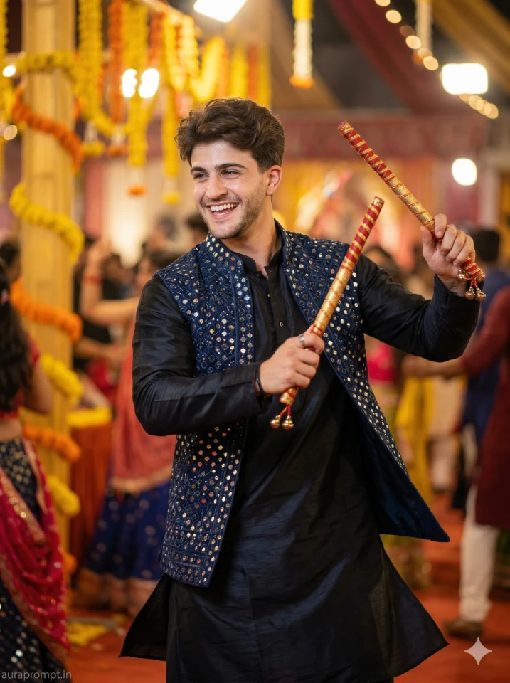 Navratri AI Image Prompts for Boys