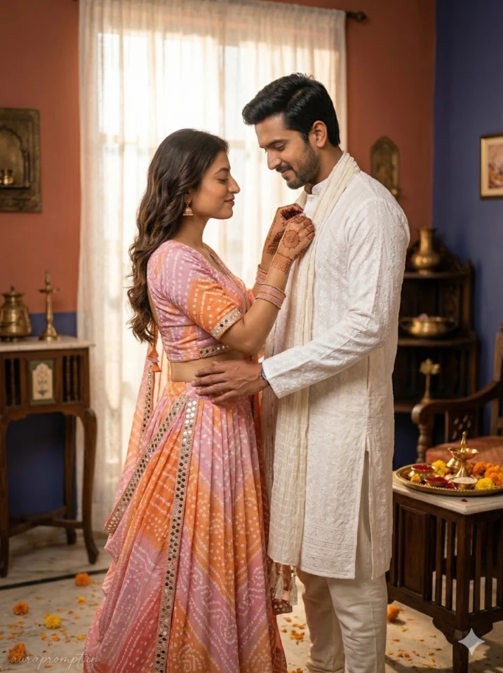 Morning Navratri Preparations with Natural Light