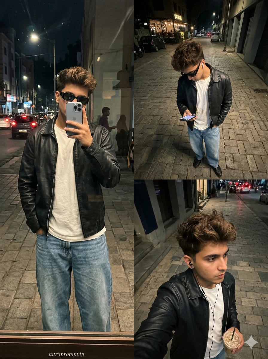 Night Street Aesthetic Poster Prompt