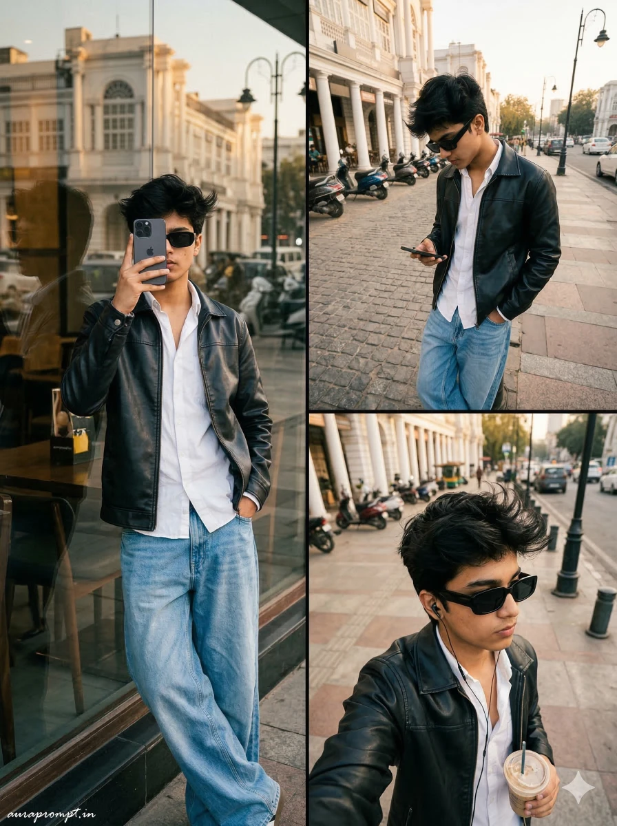 Delhi Street Editorial AI Portrait Prompt