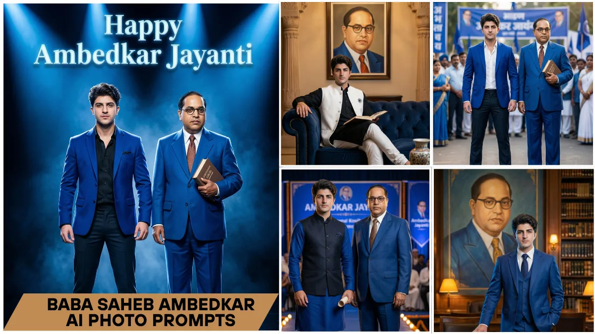 Baba Saheb Ambedkar AI Photo Prompt for boys ultra realistic 4K cinematic portrait generated with Gemini AI image editing