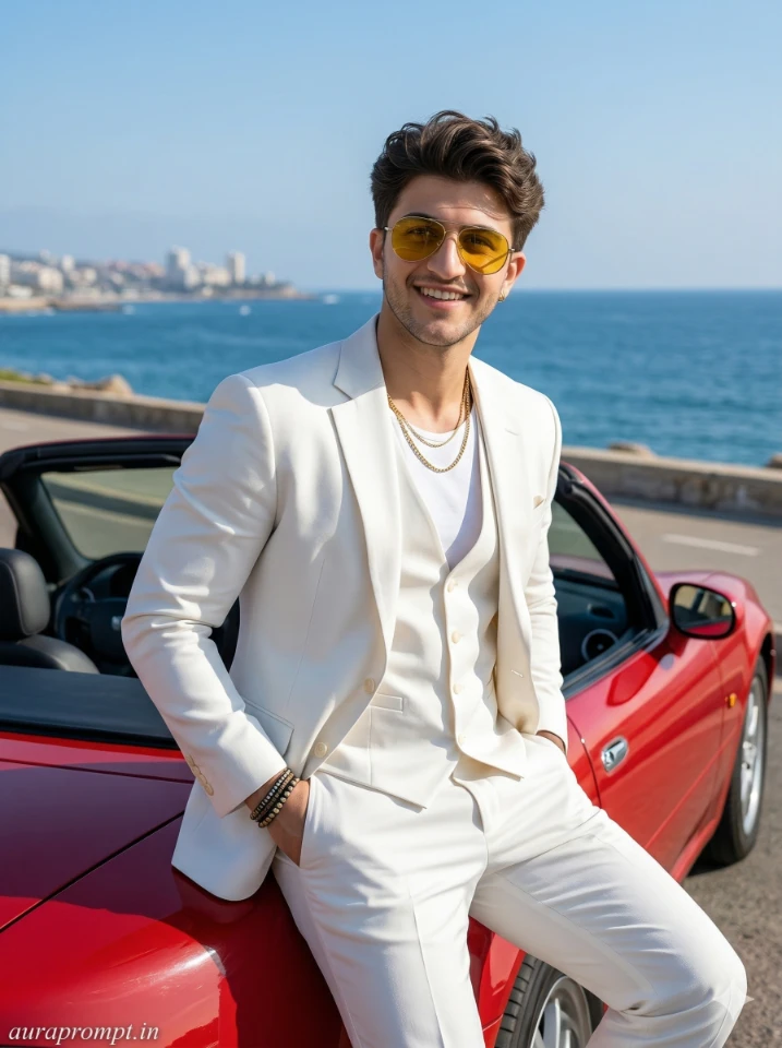 Boy AI Photo Editing Prompts 2026 ultra realistic cinematic stylish Indian male portrait generated with Gemini AI photo editing