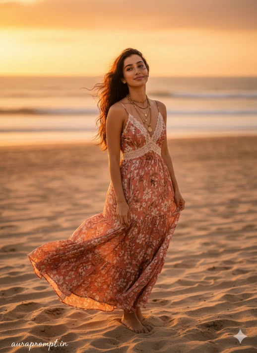 Gemini AI Summer Outfit Prompt ultra realistic fashion photography portrait generated with Gemini AI for Instagram reels 2026