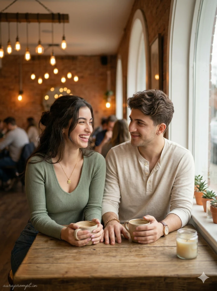 Gemini natural couple AI photo prompts ultra realistic cinematic romantic portrait generated with Gemini AI photo editing 2026