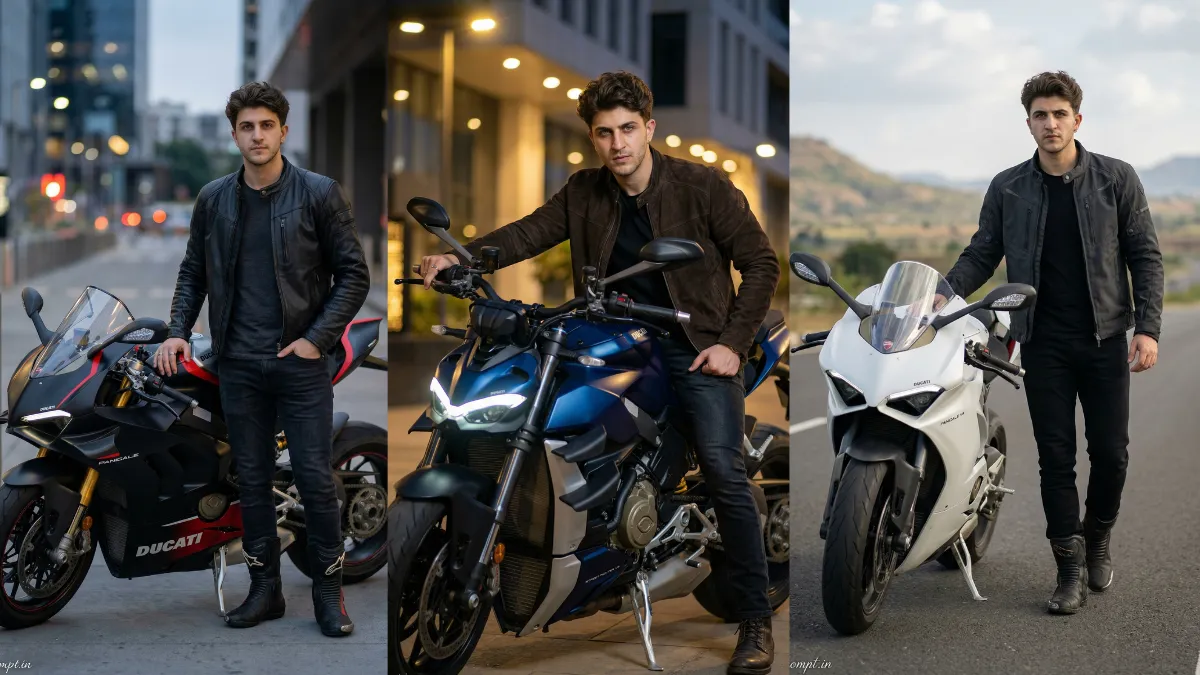 Google Gemini Biker AI Photo Editing Prompts 2026 for realistic motorcycle photography