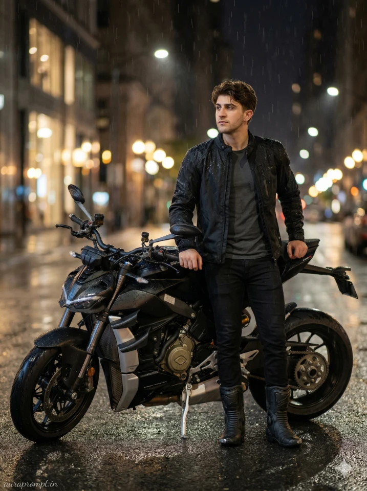 Google Gemini Biker AI Photo Editing Prompts 2026 for realistic motorcycle photography