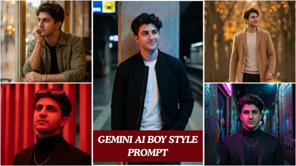 A cinematic gemini ai boy style prompt result showing a hyper-realistic portrait of an Indian boy in dramatic studio lighting for Instagram 2026
