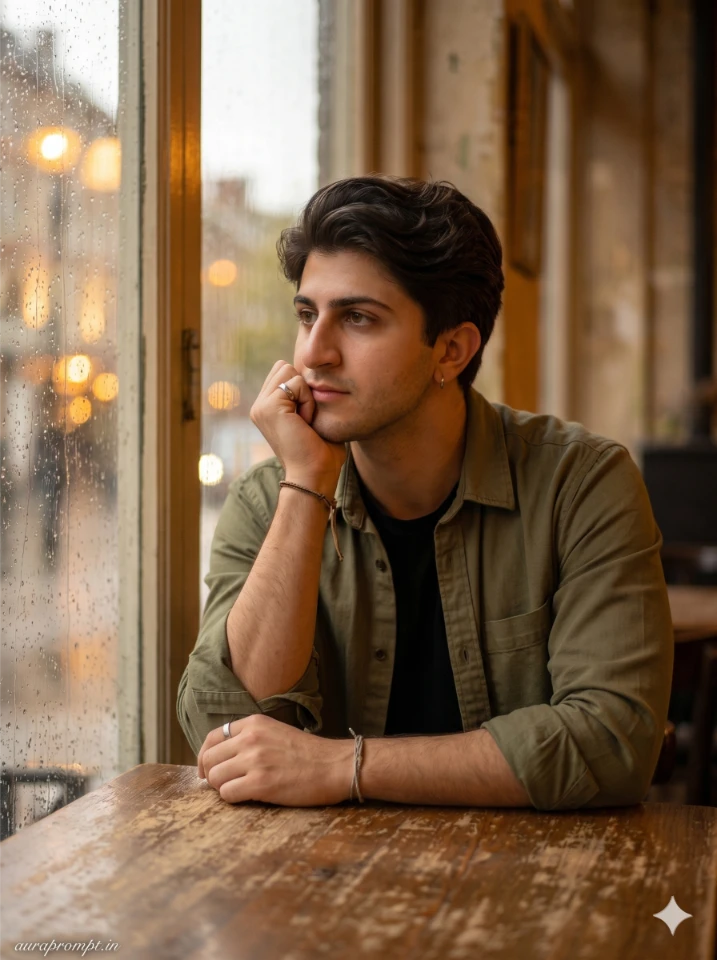 A cinematic gemini ai boy style prompt result showing a hyper-realistic portrait of an Indian boy in dramatic studio lighting for Instagram 2026