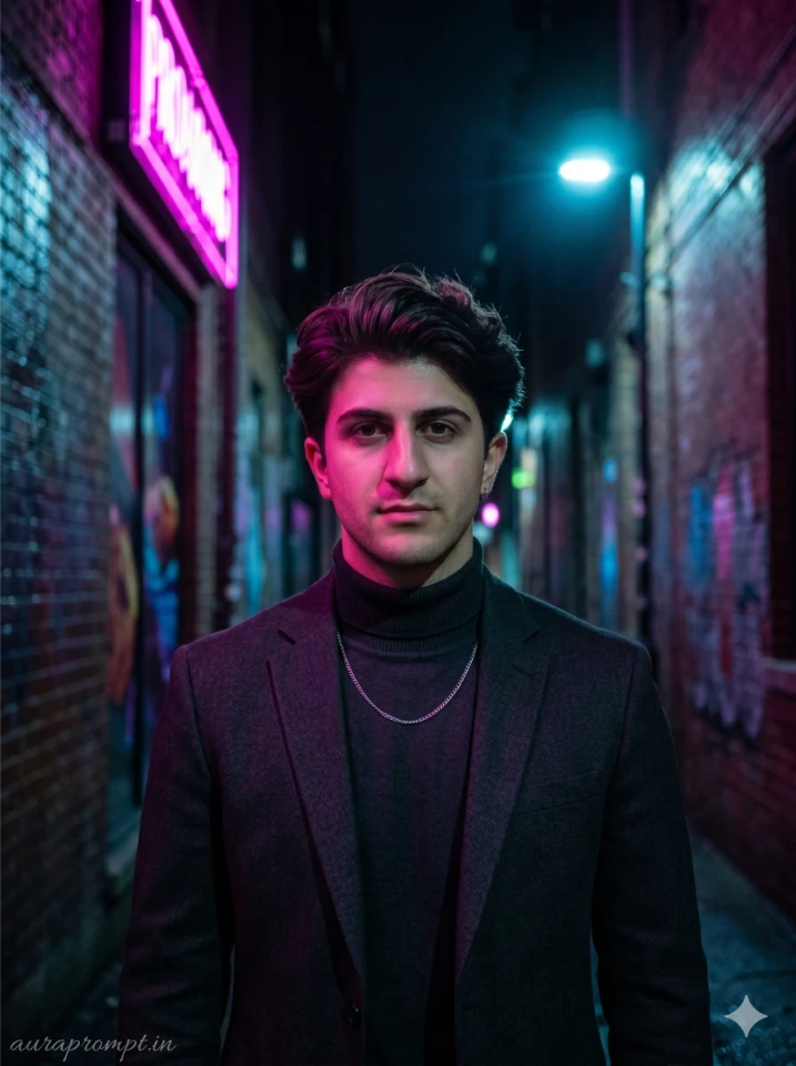 A cinematic gemini ai boy style prompt result showing a hyper-realistic portrait of an Indian boy in dramatic studio lighting for Instagram 2026