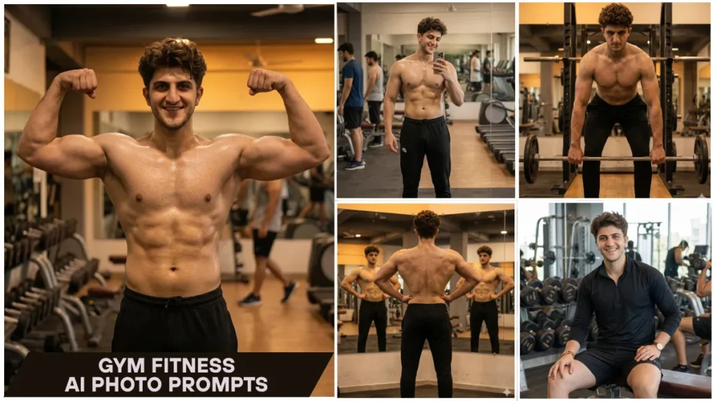 gym fitness gemini ai prompt for boy hyper realistic muscular physique cinematic DSLR editorial portrait generated with Gemini AI photo editing