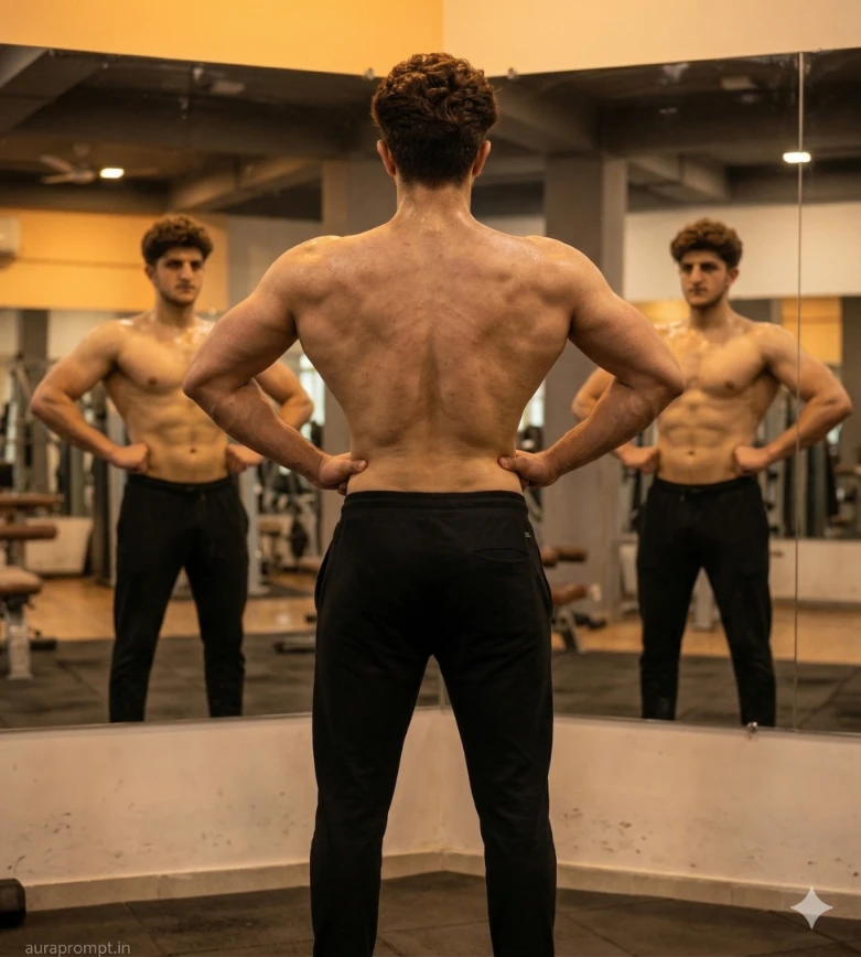 gym fitness gemini ai prompt for boy hyper realistic muscular physique cinematic DSLR editorial portrait generated with Gemini AI photo editing