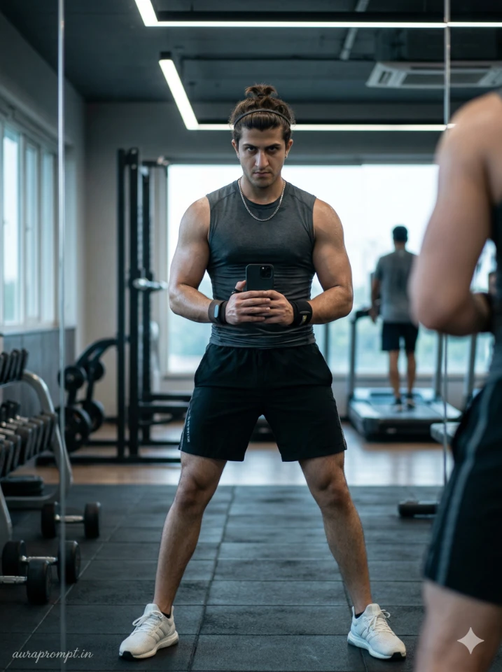 Ultra realistic mirror selfie AI prompts for cinematic portrait photography on Gemini