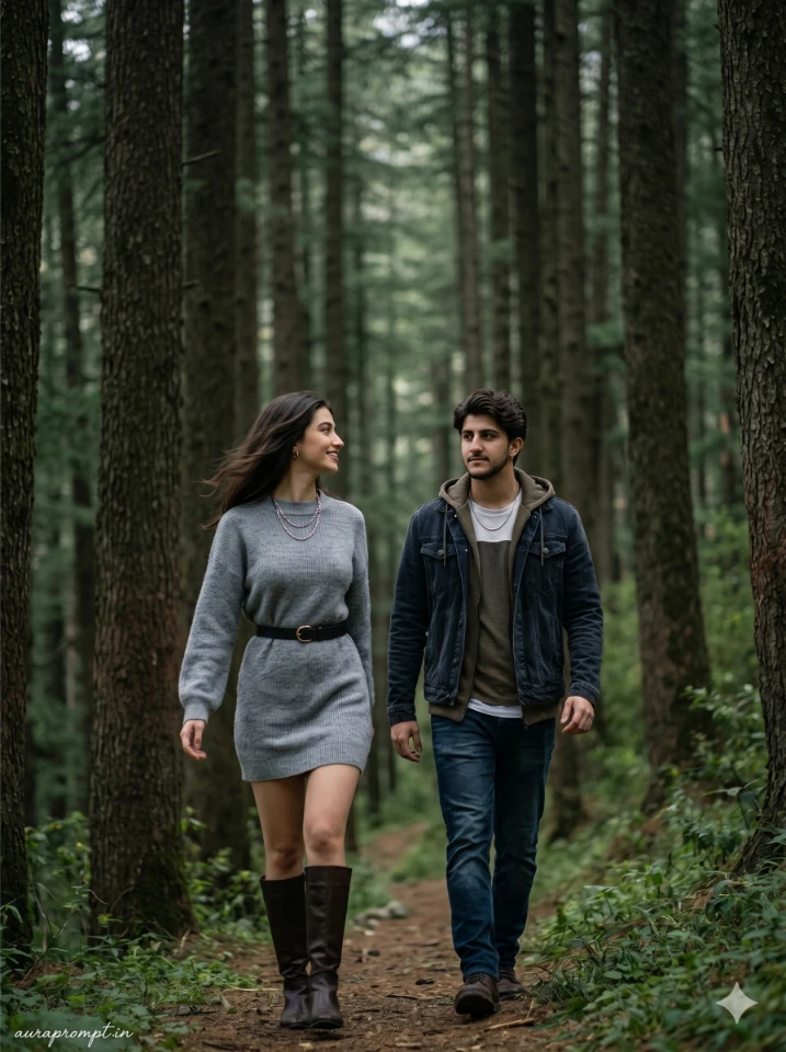 Gemini AI couple photo prompts for romantic Indian beach and hill station summer 2026 photoshoot