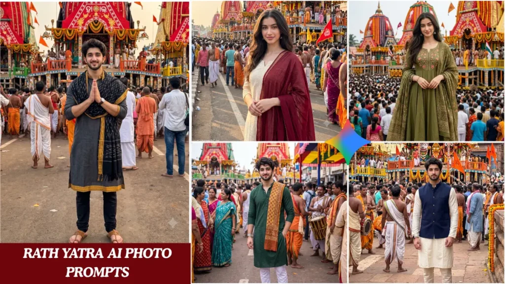 Rath Yatra 2026 festival street created using Rath Yatra AI Photo Prompts for Gemini