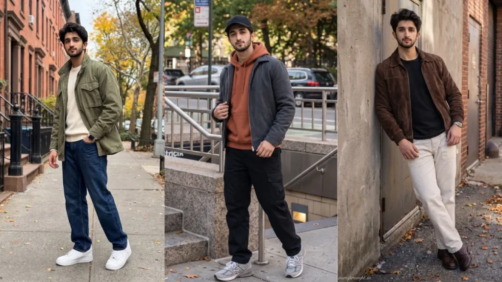 These 5 ChatGPT autumn photo prompts for boys give you realistic fall portraits with street style vibes.