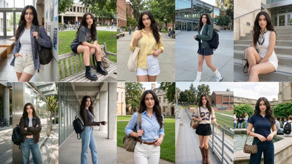 These 10 gemini college girl photo prompts help you create realistic campus portraits with Gen Z style for Instagram, Pinterest and ChatGPT editing.